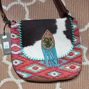 Myra Multicolor Fringe Crossbody Bag